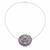 Multi-gemstone pendant necklace, 'Glamour Burst' - Sterling Silver Gemstone Pendant Necklace from India (image 2a) thumbail