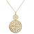 Gold plated pendant necklace, 'Golden Waves' - Gold Plated Sterling Silver Pendant Necklace from India