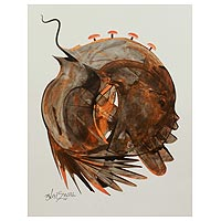 'Unity' - Original Painting of Brown Birds from India