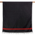 Silk shawl, 'Beautiful Serenity in Black' - Jacquard Silk Shawl in Black and Poppy from India (image 2b) thumbail