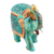 Holzfigur, 'Eukalyptus-Elefant'. - grüne glückselefanten-figur kunsthandwerkliche skulptur