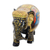 Holzfigur - Königliche Mughal-Romantik-Elefant-Figur aus Holz