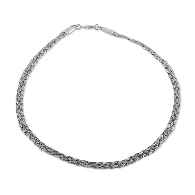 925 Silver Braided Chain Necklace For Men Women Fashion Jewelry - AliExpress