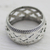 Sterling silver band ring, 'Jali Stars' - Artisan Crafted Sterling Silver Indian Jali Motif Band Ring