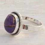 Sterling silver cocktail ring, 'Delightful Purple' - Purple Composite Turquoise and Sterling Silver Cocktail Ring
