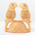 Wood sculpture, 'Parrot Hearts' - Hand Carved Wood Parrot Sculpture from India (image 2) thumbail