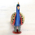 Wood figurine, 'Posturing Peacock' - Hand Carved Multicolored Peacock Figurine from India (image 2c) thumbail
