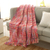 Throw, 'Vibrant Mix' - Bright Multicolored Throw Blanket with Fringe from India