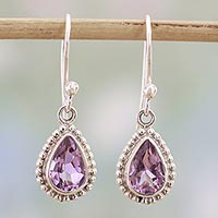 Featured review for Amethyst dangle earrings, Radiant Lilac