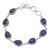Lapis lazuli link bracelet, 'Caressing Rain in Blue' - Lapis Lazuli and Sterling Silver Link Bracelet from India