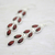 Garnet dangle earrings, 'Sparkling Red Leaves' - Garnet and Sterling Silver Dangle Earrings from India