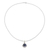 Lapis lazuli pendant necklace, 'Blue Globe' - Lapiz Lazuli and Sterling Silver Pendant Necklace from India (image 2a) thumbail