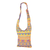 Embroidered sling bag, 'Yellow Floral Fantasy' - Yellow Floral Fantasy Embroidered Sling Bag with Sequins