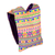 Embroidered sling, 'Beige Floral Fantasy' - Multi-Colored Geometric Embroidered Striped Sling Handbag (image 2c) thumbail