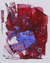 'Union III' - Original Red and Blue Expressionist Painting from India thumbail