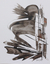 'Pollution' - Black and White Abstract Painting from India thumbail