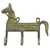 Garderobenständer aus Messing - Antike Messing-Pferde-Garderobe mit 3 Haken aus Indien