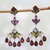 Multi-gem chandelier earrings, 'Classic Radiance' - Indian Multi Gemstone Silver Chandelier Earrings thumbail