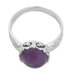 Amethyst cocktail ring, 'Lilac Ecstasy' - Amethyst and Sterling Silver Cocktail Ring from India