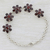 Garnet pendant bracelet, 'Red Blooms' - Garnet and Sterling Silver Link Chain Bracelet from India thumbail