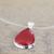 Carnelian pendant necklace, 'Drop of Sunshine' - Carnelian Drop of Sunshine Pendant on a 925 Silver Necklace (image 2c) thumbail