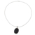Onyx pendant necklace, 'Elegant Protector' - 925 Silver India Jewelry Chain Necklace with Onyx Pendant thumbail