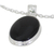 Onyx pendant necklace, 'Elegant Protector' - 925 Silver India Jewelry Chain Necklace with Onyx Pendant (image 2e) thumbail