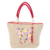 Jute blend tote handbag, 'Morning Outing' - Jute Blend Tote Handbag with Floral Pattern from India