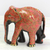 Wood and papier mache sculpture, 'Floral Charm' - Indian Wood Painted Papier Mache Floral Elephant Sculpture thumbail