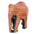 Wood and papier mache sculpture, 'Floral Charm' - Indian Wood Painted Papier Mache Floral Elephant Sculpture (image 2a) thumbail