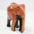 Wood and papier mache sculpture, 'Floral Charm' - Indian Wood Painted Papier Mache Floral Elephant Sculpture (image 2c) thumbail