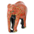 Wood and papier mache sculpture, 'Floral Charm' - Indian Wood Painted Papier Mache Floral Elephant Sculpture (image 2e) thumbail