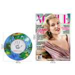 Wood photo frame, 'Planet Earth' (4 inch) - Laminated Wood Round Photo Frame of Planet Earth (4 Inch)