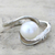 Cultured pearl single stone ring, 'Fantastic Swirl' - Hand Crafted Cultured Pearl Single Stone Ring from India (image 2) thumbail