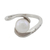 Cultured pearl single stone ring, 'Fantastic Swirl' - Hand Crafted Cultured Pearl Single Stone Ring from India thumbail