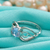 Blue topaz single stone ring, 'Blue Winds' - Artisan Crafted Blue Topaz Single Stone Ring from India