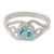 Blue topaz single stone ring, 'Blue Winds' - Artisan Crafted Blue Topaz Single Stone Ring from India thumbail