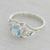 Blue topaz single stone ring, 'Blue Winds' - Artisan Crafted Blue Topaz Single Stone Ring from India (image 2b) thumbail