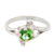 Peridot single stone ring, 'Green Dance' - Peridot and Sterling Silver Single Stone Ring from India thumbail