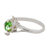 Peridot single stone ring, 'Green Dance' - Peridot and Sterling Silver Single Stone Ring from India (image 2d) thumbail