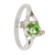 Peridot single stone ring, 'Green Dance' - Peridot and Sterling Silver Single Stone Ring from India (image 2e) thumbail