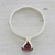 Garnet solitaire ring, 'Elegant Temptation' - Garnet and Sterling Silver Solitaire Ring from India (image 2b) thumbail