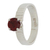 Garnet solitaire ring, 'Elegant Temptation' - Garnet and Sterling Silver Solitaire Ring from India (image 2d) thumbail