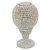 Soapstone candleholder, 'Past Reflections' - Artisan Crafted Jali Spherical Candleholder from India thumbail