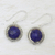 Lapis lazuli dangle earrings, 'Fascinating Ropes' - Lapis Lazuli and Sterling Silver Dangle Earrings from India