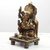Escultura de madera - Escultura de Ganesha de madera Kadam tallada a mano con tono dorado