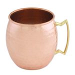 Copper mugs, 'Tavern Style' (set of 4) - Set of Four Hand Crafted Copper and Brass Mugs from India
