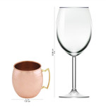 Copper mugs, 'Tavern Style' (set of 4) - Set of Four Hand Crafted Copper and Brass Mugs from India