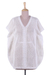 Cotton mesh tunic, 'Glamorous Lady' - Cotton Off White Cover Up or Tunic Top from India (image 2a) thumbail