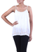 Viscose camisole top, 'Vineyard Beauty' - Semi Sheer White Viscose Camisole Style Top thumbail